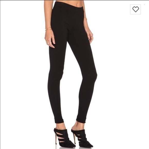 VINCE Ponte Stitch Seam Legging Pull On Scrunch Ankle Black Skinny - Picture 6 of 16